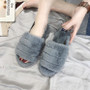 Women Fluff Warm Faux Fur Home Slide Slippers