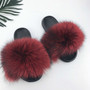 Woman Luxury Gradient Furry Fur Slippers