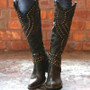 Distressed Leather Cowgirl Boots