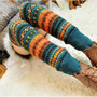 Women Bohemis Crochet Knitted Long Leg  Boot Socks