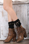 Women Crochet Lace Rope Boots Socks