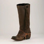 Women Vintage Tassel Knot Knee High Chunky Heel Boots