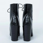 Crocodile Lace-Up Zipper High Heel Pointed Toe Boots