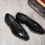 Fashion Business Crocodile Pattern Dress Men's Shoes