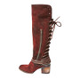 Vintage Knee-High Zipper Suede Boots