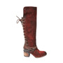 Vintage Knee-High Zipper Suede Boots