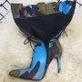 High Heels Stilettos Fashion Camouflage Ankle Boots