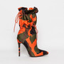 High Heels Stilettos Fashion Camouflage Ankle Boots