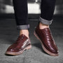Vintage PU Leather Lace-up Men's Casual Shoes