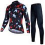 Long Sleeve Pro Cycling Jersey Set