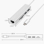 5 in 1 USB-C Hub Adapter with Ethernet Port USB 3.0 SD/TF Card Reader