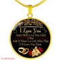 To My Girlfriend Luxury Necklace: Birthday Gift For Girlfriend From Boyfriend, "I Love You And I Will Love You Until I Die And If There Is A Life After That IÕll Love You Then"344GFG