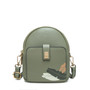 Women Cellphone Bag Green PU Leather Shoulder Crossbody Bag Femela Small Messenger Card Bag