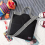 Women Multi-function Canvas Tote Ladies Casual Shoulder Bag Foldable Shopping Bags Beach Bag Female Handbag Striped Back Strap B