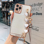 Luxury Electroplated Suitcase Love Heart Wrist Bracelet Lanyard Phone Case For iPhone 11 12 Pro X XR XS Max 7 8 Plus soft cover