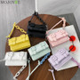 Mini Shoulder Bags Ladies Chain Shoulder Messenger Bag PU Leather Casual Purse Women Solid Color Crossbody Handbag