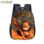 12 inch cartoon cute afro girl backpack children school bags brown beauty princess kids kindergarten backpack baby toddler bag