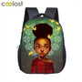 12 inch cartoon cute afro girl backpack children school bags brown beauty princess kids kindergarten backpack baby toddler bag