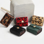 AIMIYOUNG Women Short Wallet Horse Fur Coin Purse Female Clutches Leopard Wallet Card Holder Female Purse Brown Red Wallet