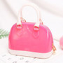 PVC Waterproof Candy Colors Jelly Handbag Small Women Bag Shell Shoulder Bag Crossbody Bag Summer Beach Bag
