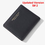 WEICHEN Thin Style Women Wallets Zipper Coin Bag in Back Blue Soft Leather Ladies Card Holder Slim Purse Female Wallet Small HOT