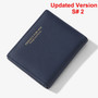 WEICHEN Thin Style Women Wallets Zipper Coin Bag in Back Blue Soft Leather Ladies Card Holder Slim Purse Female Wallet Small HOT