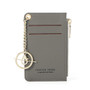 WEICHEN Mini Card Holder Women Soft Leather Key Chain Bag Small Card Wallets Female Mini Credit Card Case Zipper Coin Bags