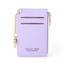 WEICHEN Mini Card Holder Women Soft Leather Key Chain Bag Small Card Wallets Female Mini Credit Card Case Zipper Coin Bags