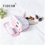 FUDEAM Oxford Multifunction Women Travel Storage Cosmetic Bag Toiletry Organize Semicircle Make Up Bag Eyebrow Pencil Pouch Bag