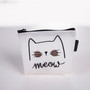 FUDEAM Silica Gel Cartoon Cat Women Coin Purse Mini Cute Square Zipper Children Girl Coin Wallet Card USB Cable Headset Bag