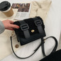 Contrast color Square Crossbody bag 2020 Winter New Quality PU Leather Women's Designer Handbag Plush Shoulder Messenger Bag