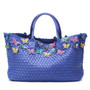 Weaving female bag big bag 2018 new shoulder bag hand Korean butterfly fashion casual vegetable basket lady bag