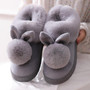2020 New Fashion Autumn Winter Cotton Slippers Rabbit Ear Home Indoor Slippers Winter Warm Shoes Womens Cute Plus Plush Slippers