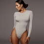 Dulzura cotton women bodysuit o neck long sleeve solid bodycon sexy party 2019 autumn winter clothes streetwear office body