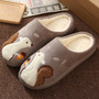 Winter House Fur Slippers Women Warm Cotton Shoes Cute Cartoon Hedgehog Unicorn Indoor Bedroom Non-slip Ladies Furry Slides