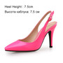 Women Pumps High Heels Shoes Leather Spring Party Shoes Woman Pointed Toe Office Lady Dress Shoes Brand Thin Heel Plus Size 2019