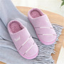 Women Winter Warm Slippers men Slippers Cotton Solid Color Stripes Lovers Home Slippers Indoor Plush Size House Shoes Woman TX60