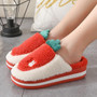 Women Fluffy Slippers High Heels Winter Warm Fur Shoes Cute Carrot Soft Sole Home Indoor Ladies Girls Plush Slides Zapatillas