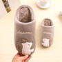 Women Fluffy Slippers Soft Plush Home Cotton Fur Slides Cartoon Hedgehog Winter Warm Shoes Men Lover Couple House Floor Footwear