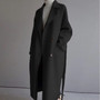 Winter Beige Elegant Wool Coat Women Korean Fashion Black Long Coats Basic Minimalist Woolen Overcoat Warmness Oversize Outwear