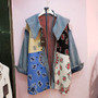 Denim Jackets Women 2020 Loose Floral Color Block Long Sleeves Button Lapel Neck Fashion Casual Autumn Outwear Jacket