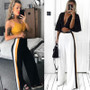 2019 New Brand Fashion And Simple Summer Women Casual High Waist Striped Wide Leg Long Pants Trousers Z