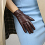 21cm Patent Leather Gloves Short Section Emulation Leather Mirror Bright Wine Red Dark Red Purple Red Touchscreen Female WPU90