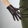 21cm Patent Leather Gloves Short Section Emulation Leather Mirror Bright Wine Red Dark Red Purple Red Touchscreen Female WPU90