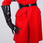 50cm Patent Leather Long Gloves Big Sleeve Lantern Sleeve Emulation Leather Bright Leather Bright Rose Red Female WPU12-50W