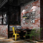 Cement brick wallpaper/3d wallpaper