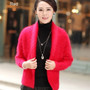 Real Mink Cashmere Sweater Women Pure Mink Cashmere Knit Cardigan Winter 100% Mink Cashmere Cool Coat Fur Jacket Free Shipping