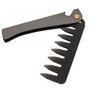 Portable Vintage Oil Head Comb Stainless Steel Handle Folding Wide Teeth Comb Professional Hair Comb for Beauty Salon Barber
