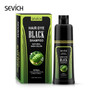 Sevich Black Hair Color Shampoo Instant Make Grey White Hair Darkening and Shiny Plant Essence Black Hair Color Dye Shampoo