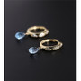 DAIMI Sky blue topaz earrings female  gemstones genuine 925 silver water drop color treasure earrings to send girlfriend